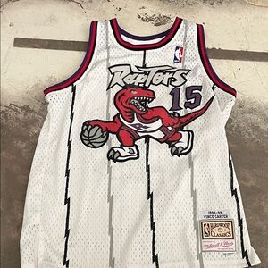 Mitchell & Ness Raptors Kids Jersey - White and Red